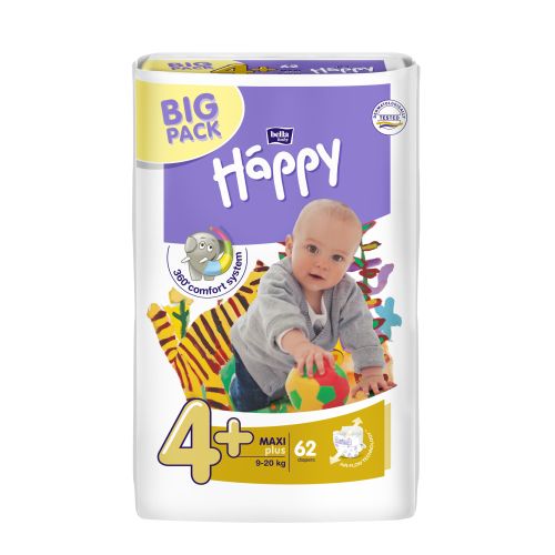 Bella Happy Babywindeln Maxi Plus Gr. 4+, 62 Stück Bella Happy Babywindeln Maxi Plus Gr. 4+, 62 Stück