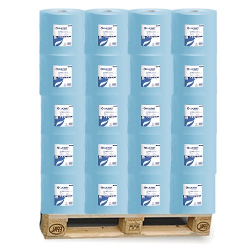 1 Palette (36 Ro.) Putztuchrollen 3-lag., blau, 1.000 Blatt, 36x36 cm 1 Palette (36 Ro.) Putztuchrollen 3-lag., blau, 1.000 Blatt, 36x36 cm