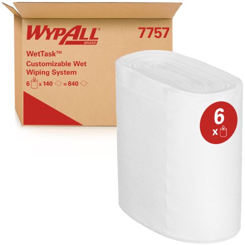 Kimberly-Clark 7757 Wettask Wischtücher - Rolle / Weiß Kimberly-Clark 7757 Wettask Wischtücher - Rolle / Weiß