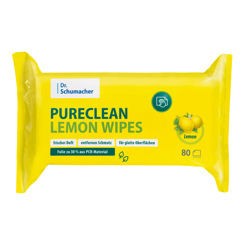 Dr. Schumacher PURECLEAN Lemon - feuchte Allzweckreinigungstücher Dr. Schumacher PURECLEAN Lemon - feuchte Allzweckreinigungstücher