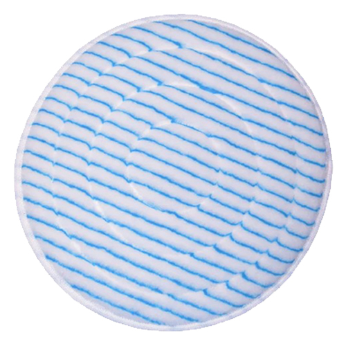 Microfaserpad weiss mit blauen Streifen Microfaserpad weiss mit blauen Streifen