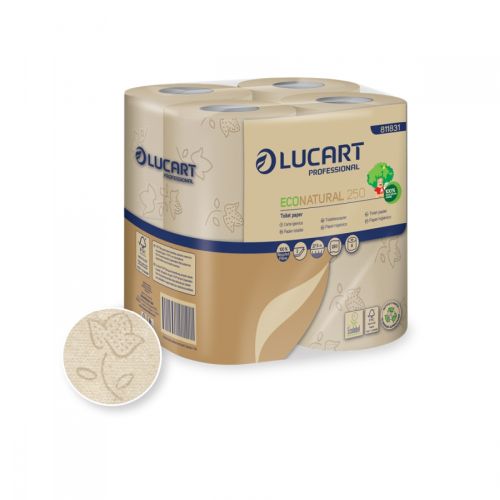 Lucart Eco Natural 250 Toilettenpapier 2-lag., 250 Blatt